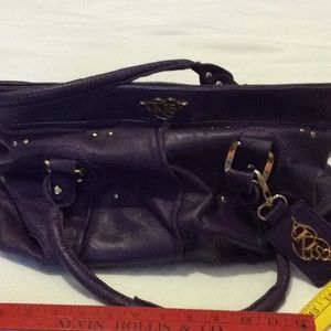 Purple double handled satchel